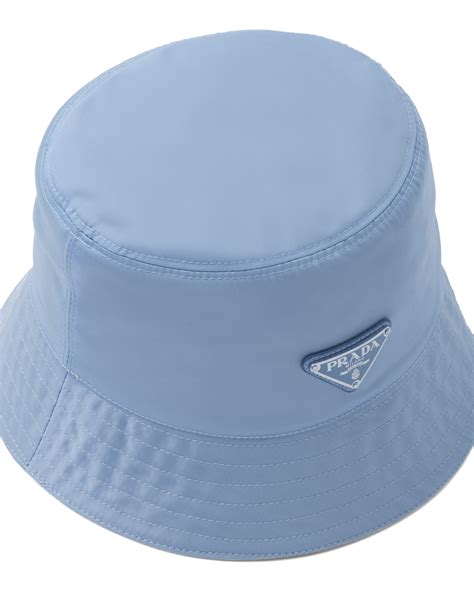 prada bucket hat light blue|Prada nylon beanie.